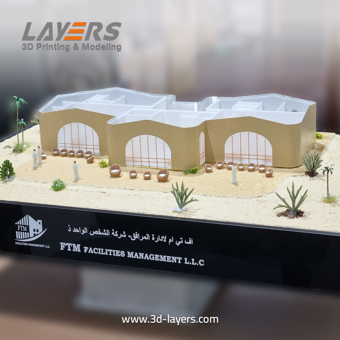 مجسم فيلا معمارية مستوحاة من الخيمة الصحراوية